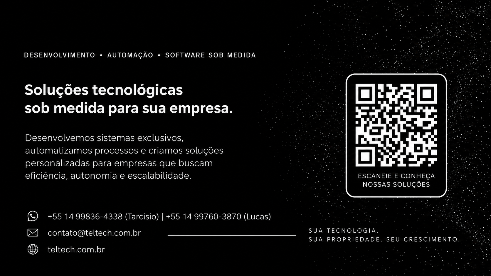 Cartão de Visita Teltech Personnalité - Verso